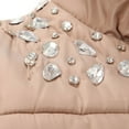 thumbnail image 2 of Little Girls Brown Bejeweled Padded Coat 5, 2 of 2