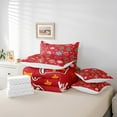 thumbnail image 4 of YST Red Xmas Theme 7-Piece Comforter Set, Queen Size, Christmas Theme, Santa Claus, Snowflakes, 4 of 4