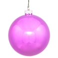 thumbnail image 1 of Vickerman 12" Orchid Shiny Ball Christmas Ornament, 1 of 4