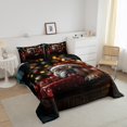 thumbnail image 3 of Winter Christmas Theme Down Comforter Cute Pug Dog Full Bedding Set Xmas Tree Animal Holiday Comforter Set For Kids Teen Adults,Red Gift Pattern Soft Lightweight Quilt Set, 3 of 7