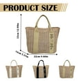 thumbnail image 3 of HUASHENG Handwoven Basket Bag Stylish Wicker Handbag For Women Perfect For Beach Or Everyday Use And Lightweight With Natural Design, 3 of 5