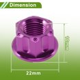 thumbnail image 4 of Ofertas Únicas Tuerca de Eje de Rueda de Motocicleta M12*1.25 Tuerca de Eje Púrpura Aleación de Titanio GR5 para Coches/Motocicletas/Bicicletas 6 Pcs, 4 of 6