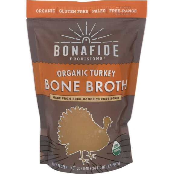Bonafide Provisions Organic Turkey Bone Broth, 24 Fluid Ounce -- 6 per Case.