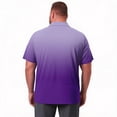 thumbnail image 5 of Zimjoy Polo Shirts for Men Big and Tall Quick Dry Loose Fit Gradient Short Sleeve Polo Shirt Golf Work Casual Athletic Top Purple XL, 5 of 6