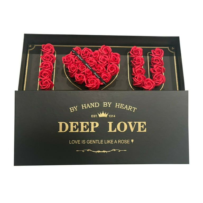 I Love You Heart Rose caja de regalo para mujeres, regalos de