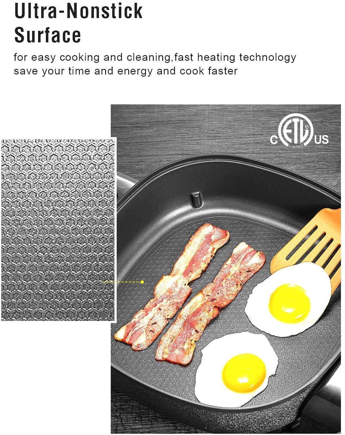 Electric Skillet with Glass Cover sartén eléctrico - AliExpress