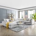 thumbnail image 2 of Sectional Sofa Set, Velvet, Light Grey Gray, Modern Contemporary Urban Design, Living Lounge Room Hotel Lobby Hospitality, 2 of 10