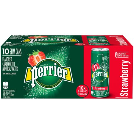 Perrier Strawberry Sparkling Natural Mineral Water, 8.4 Fl ...