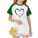 thumbnail image 5 of Blusas y camisas de manga corta con cuello redondo para niños y niñas, blusa de manga corta con estampado de cuello redondo, 5 of 7
