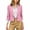 01-Pink, variant on Sahpxhe Cropped Blazers for Women Ruched 3/4 Sleeve Shawl Collar One Button Suit Jacket Relaxed Casual Trendy Business Officewear Beige S