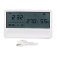 thumbnail image 1 of Uadme Reloj Despertador Digital Multifuncional Termómetro de habitación LED Pantalla Grande Reloj Digital Temperatura Humedad Monitoreo Higrómetro Digital para Dormitorio Oficina, 1 of 14