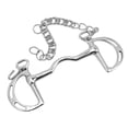 thumbnail image 4 of Horse Mouth Snaffle Bit, Horse Snaffle Roller Practical Easy Operation Easy Control with Chain for Horse Farms, 4 of 7