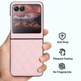 thumbnail image 4 of Allytechgroup Moto Razr+ Plus 2024 Case, Slim Fit Premium PU Leather Stylish Protective Shockproof Fashionable Phone Cases Cover for Motorola Moto Razr+ 2024,Pink, 4 of 6
