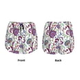 thumbnail image 3 of Yiaed Fairy Flower Print Women's Running Shorts with Liner 3 Zipper Pockets Elastic Workout Athletic Gym Yoga Shorts-X-Large, 3 of 7