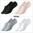 thumbnail image 6 of VRD SOCKS Bamboo No Show Socks for Women 8-Pack | Casual Invisible Socks for Womens | Great for Any Tops, Dresses | Non-Slip Ultra Low Cut Socks for Women Shoe Size 5-9, 6 of 7