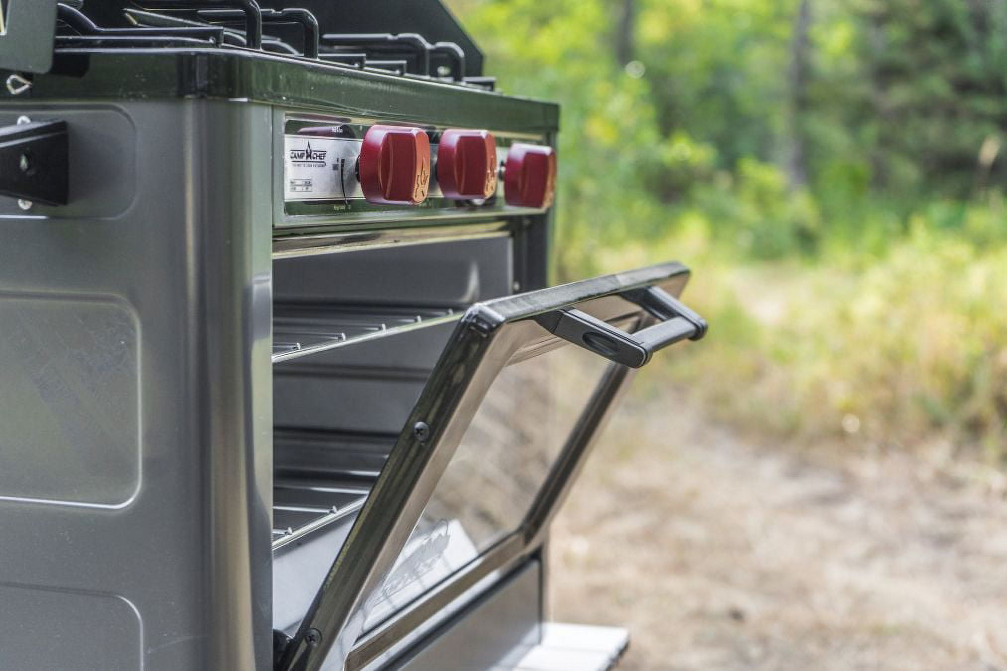 Camp Chef Deluxe - Horno de camping para exteriores, acero inoxidable