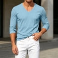 thumbnail image 2 of Vmvidoty 2026 Mens Long Sleeve V Neck Mesh Shirts Lightweight Tees Casual Basic Workout T Shirts Sky Blue 3XL, 2 of 10