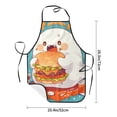 thumbnail image 3 of Cute Ghost Eat Hamburg Aprons for Women Men Waterproof For Kitchen Cooking BBQ Gardening Painting Mechanic, 3 of 5