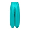 thumbnail image 2 of YiZYiF Kids Girls Belly Dance Satin Harem Pants Arab Bloomers Solid Casual Baggy Trousers Athletic Light Green 12, 2 of 4