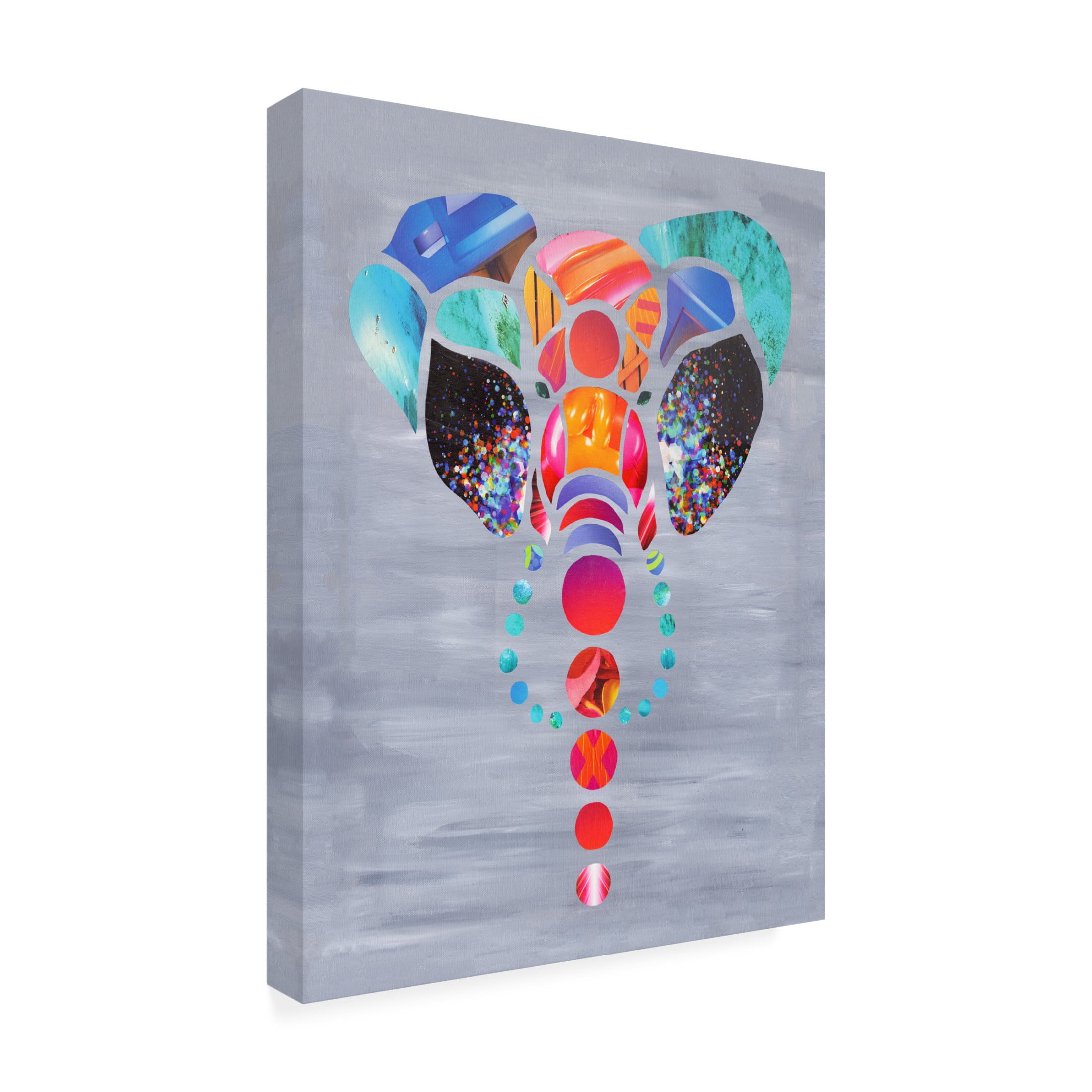 Canvas Wall Art - Artpoptart 'Elephant Love' Wall Art for Living Room, Bedroom, or Office Décor by Trademark Fine Art - 24 x 32 Inches