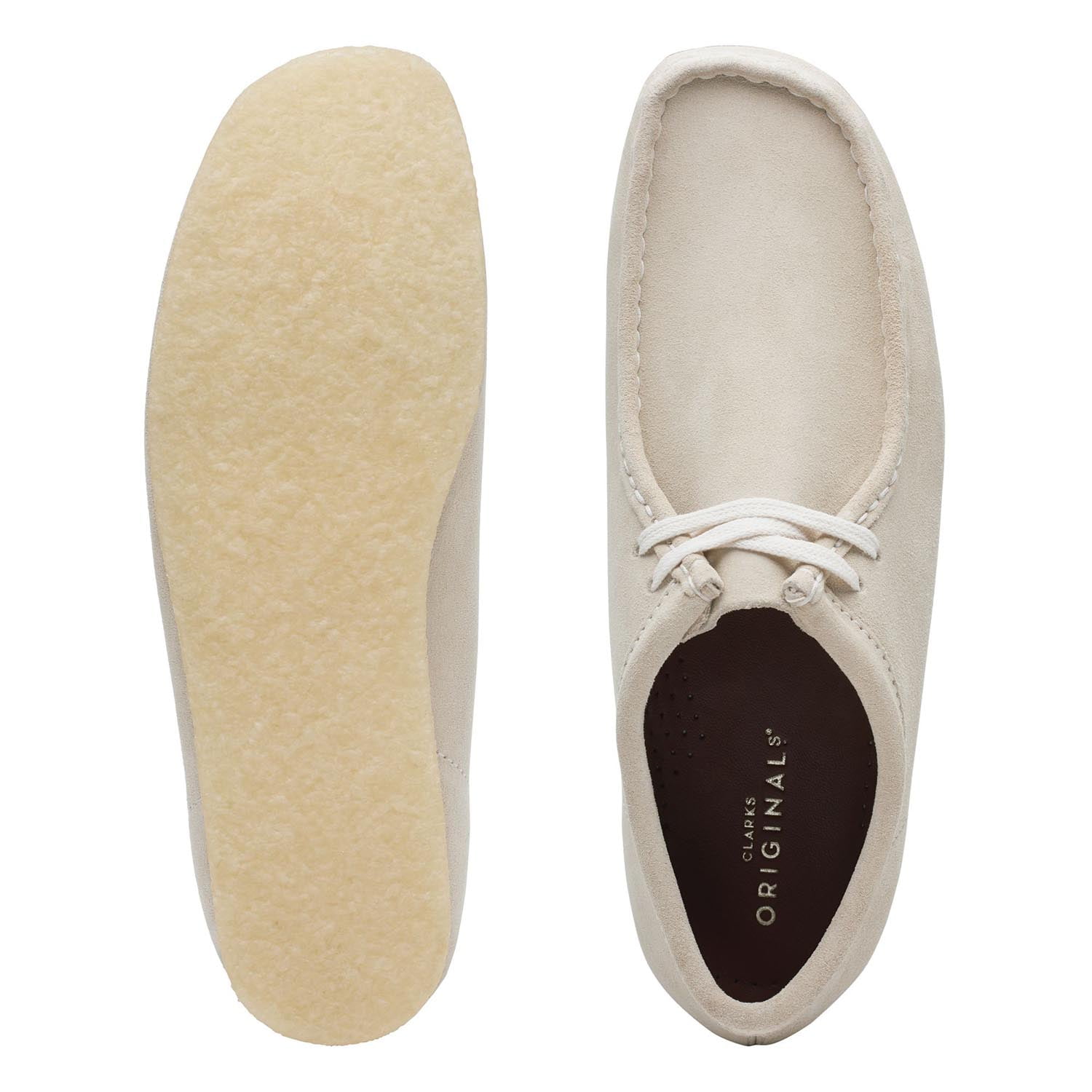 Clarks Wallabee Mens Shoes Off White Suede 26139174 - Walmart.com