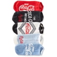 thumbnail image 2 of Calcetines Coca-Cola para mujer, paquete de 5, no show, casual, color marfil, 2 of 2