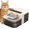 thumbnail image 1 of Fuente de agua para gatos Invengo 3,5 L de acero inoxidable inalámbrica, 1 of 9