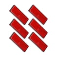 thumbnail image 1 of Unique Bargains 6pcs Rectangular Stick-on Safety Spoke Reflective Self Adhesive Reflector for Motorcycle 87mm Length Red, 1 of 6