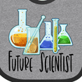 thumbnail image 4 of Inktastic Future Scientist with Beakers, Test Tubes and Formulas Boys or Girls Baby Bib, 4 of 4