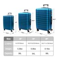 3Piece Luggage Set Travel Lightweight Suitcases with Rolling Wheels