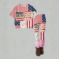 thumbnail image 3 of CCRFTGI 4th of july Outfits for Children Girls 10-12 Cute 1776 2 Piece Outfits American Flag Stars Striped Short Sleeve Tops and Elastic Waist Pants Athletic Clothing Sets Watermelon Red 2-3 Years, 3 of 5