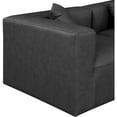 thumbnail image 5 of Meridian Furniture Cube Charcoal Grey Vegan Leather 3-Pc. Modular Sofa, 5 of 8