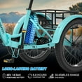 thumbnail image 5 of MOONCOOL TK1 20" Fat Tire Folding Electric Tricycle w/ Rack Bags, 750W Motor 48V Foldable Ebike Electric Trike for Adults, 3 Wheel Electric Bicycle w/Front & Rear Baskets, 5 of 11