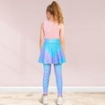 thumbnail image 5 of Girls Leggings with Skirt Kids Footless Tights Cute Mermaid Unicorn Leggings for Toddler Girls Kids Ruffle Tights 4-7 Years, 5 of 6