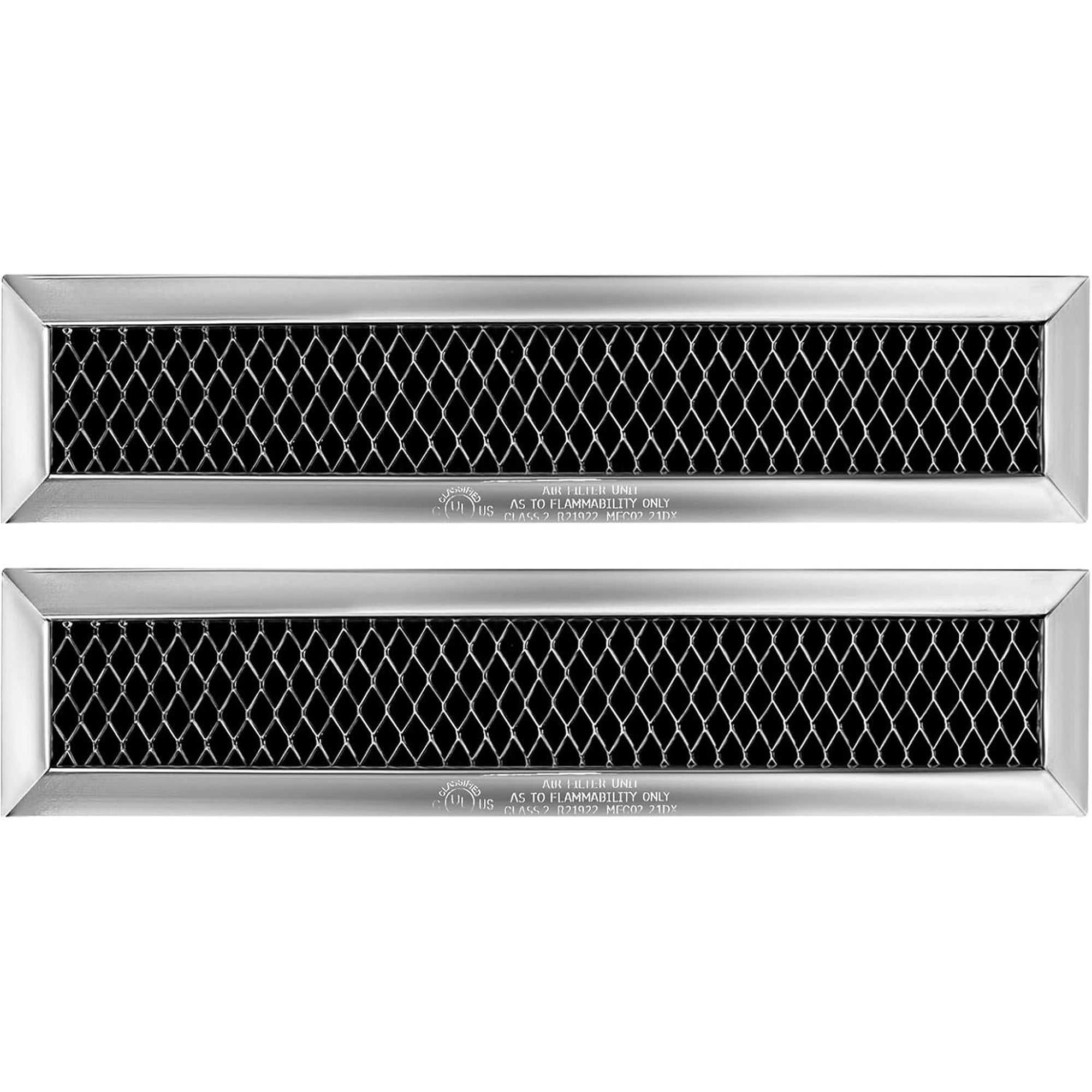 WB02X11550 JX81L 5304464577 Microwave Charcoal Filter Compatible with G-E Hot-point Frigi-daire L-G Microwaves, 2-1/4" x 10-3/8" x 3/8", 2 Packs