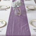 thumbnail image 2 of BalsaCircle 12" x 108" Violet Amethyst Crinkled Accordion Taffeta Table Runner Party Events Linens, 2 of 8