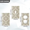 thumbnail image 7 of Yayeee Duplex Wall Plate 1-Gang 4.5"x2.7" Home Receptacle Light Switch Decorative Outlet Cover, Light Brown Pattern, 7 of 7