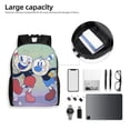 thumbnail image 6 of Music Cuphead Mugman Backpack Lightweight Unisex Basic Daypack Bookbag Laptop Satchel Rucksack For Travel School Office Daily, 6 of 8
