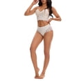 thumbnail image 2 of INSPIRE CHIC Women's Underpants Floral Lace Mid Rise Breathable Soft Underwear L White, 2 of 4