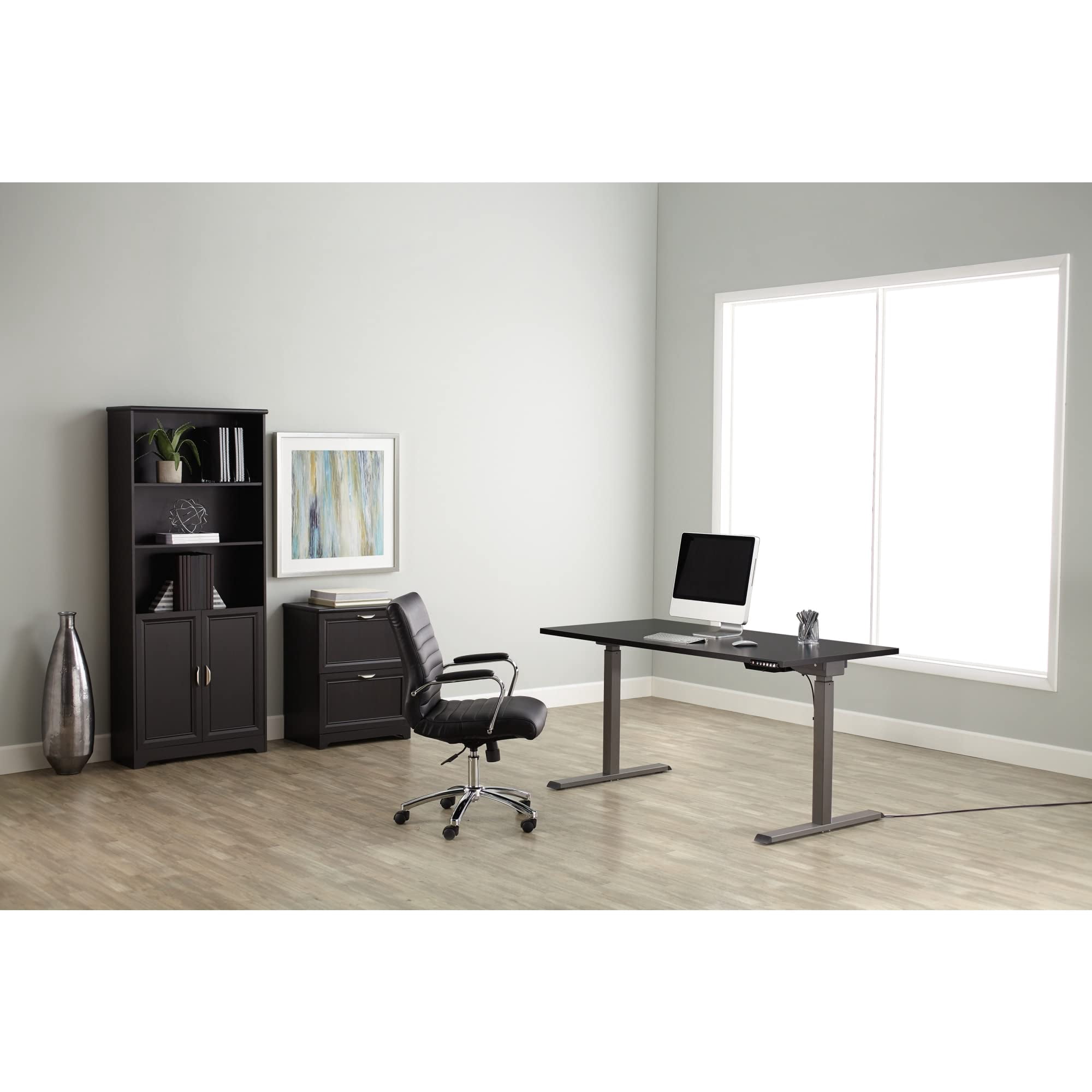 Realspace® Magellan Performance Electric 60"W Height-Adjustable Standing Desk, Espresso, BIFMA Compliant
