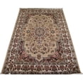 thumbnail image 1 of Beige Tan Beauty Floral Oriental Area Rug Hand Knotted Wool Silk Carpet (6 x 4)', 1 of 9