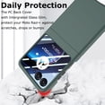 thumbnail image 5 of for Motorola Razr+ 2023 Case with Integrated Glass Screen Protector, Slim Matte Hard PC Back Cover Scratch-Resistant Full Coverage Phone Case for Moto Razr Plus 2023 - Green, 5 of 6