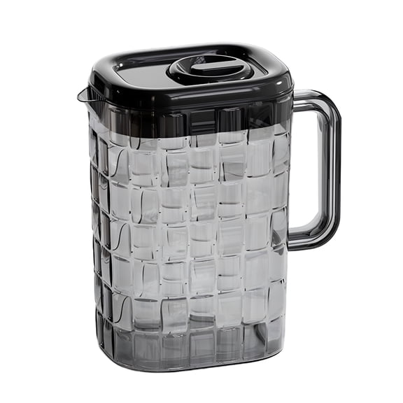 ACDANC Served and Cold Brew Pitchers,2L Plastic Iced Coffee Pitcher,Served Pitcher with Spout Handle and Lid,Pitcher for Breast Milk Ice Juice Iced Tea Lemonade,Black