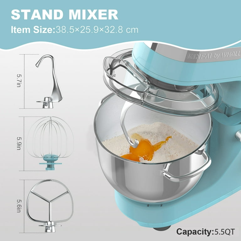 Stand Mixer Kitchen Electric Stand Mixer Tilt-Head Food Mixers 12 Speed 5L  Stainless Steel with Dough Hook Flat Beater Wire Whisk Splash Guard for