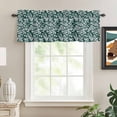 thumbnail image 2 of Dark Green Spring Floral Rod Pocket Curtain Valance, Farmhouse Flowers Elegant Pastoral Farmhouse Window Valance for Living Room, Bedroom, Kitchen 54"W x 18"L, 2 of 9
