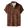 thumbnail image 5 of Hawaiian Shirt for Men Summer Short Sleeve Button Down Lapel Collar Floral Print Casual Beach Shirt Vacation Outfits, 5 of 6
