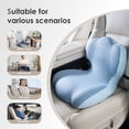thumbnail image 2 of Florich Memory Foam Truck Seat Cushion with Adjustable Strap,Seat Cushion and Lumbar Support Pillow for Car Office Chair, Ergonomic Back Support & Sciatica Relief for Long Drives, Blue, 2 of 8