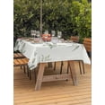 thumbnail image 3 of Outdoor Tablecloth with Umbrella Hole for Patio/Picnic/Party/Camping, Spring Roses Waterproof Table Cloth Rectangle Table Cover Washable, Garden Botanical Leaves Butterflies (60"x 84"), 3 of 8