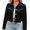 Black, variant on Fringe Jackets Women Western Cowlgirl Long Sleeve Button Down Collared Tassel Faux Suede Cropped Coats Country Concert Tops