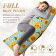 thumbnail image 3 of Yiaed Body Pillow Cover, Ultra Soft Microfiber Pillowcases, Breathable Long Pillow Case, Envelope Closure-White Polka Dot Sunflower (20x54 inch)（Pillow core not included）, 3 of 5